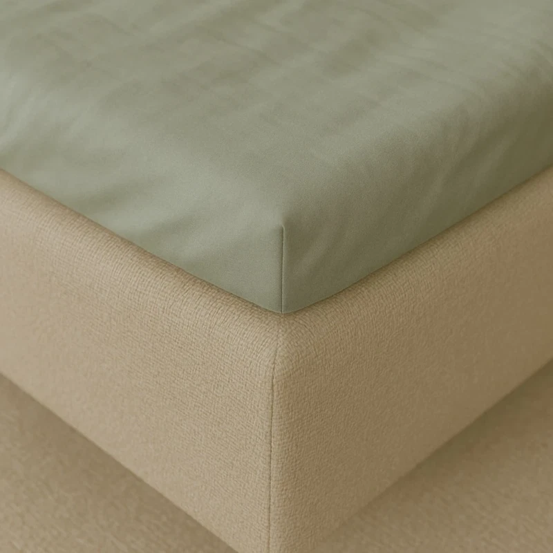 Kuvertlagen 210x210 cm - bomuldssatin - Soft feel - grøn - Luna Denmark
